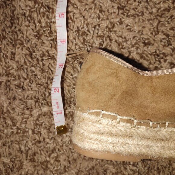 Sam Edelman Women's Taupe Tan Suede Platform Espadrilles Boho vibes SlipOn Flats - Picture 8 of 9